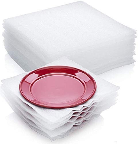 IMBALLAGGI 2000 - Fogli in Poliuretano Espanso Schiuma 50 Pz, 30x30x0.2 cm - Foglio in Schiuma Poliuretanica per Imballaggio per Spedizioni e Trasloco Oggetti Fragili, Vetro, Bicchieri, Tazze, Piatti