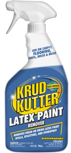 Krud Kutter Latex Paint Remover Spray, 24 oz, Removes Dried and Fresh Latex Paint from Floors, Tile, Wood and Hard Surfaces, Easy to Use Spray for Paint Cleanup and Surface Prep
