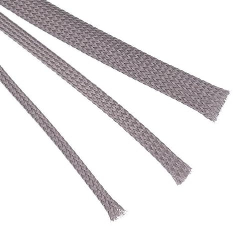 3mm Grey Expandable Braided Sleeving Wrap Cable Management (Length of 5m)