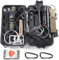 Graxury 13 in 1 Survival Kit Mehrzweck-Survival-Kit, Erste-Hilfe-Set für Outdoor-Sport, Camping, Bergsteigen, Feuerstein/Thermodecke/Pfeife (Hammer 13in1)
