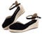 Womens Sandals Ladies Wide Fit Closed Toe Mid Heel Espadrille Wedge Sandals Strappy Party Shoes Comfortable Wedding Ankle Strap Black UK Size 5