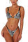 ForBeautyShe Damen Sexy Tanga Bottom Zweiteiliger Bikini Doppelte Schultergurte Niedlich Badeanzug Triangel Baden, Zebra-Print, L