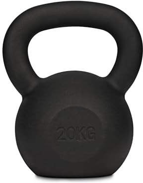 Athlyt Cast-Iron Kettlebell, 20kg, Black