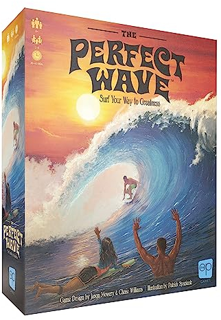 USAopoly The Perfect Wave | Surfing Themed Light Strategy Card Game | Custom Artwork | 2 to 4 Players and Ages 8 and Up