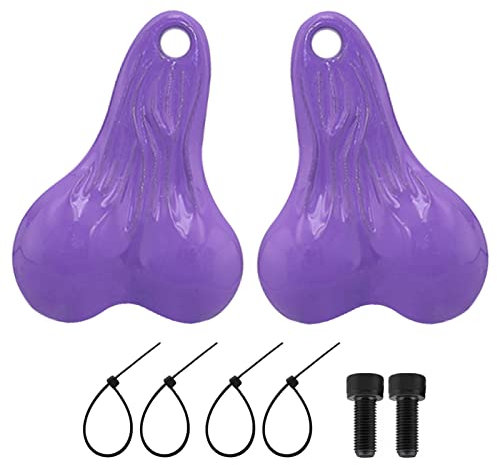 WOAEIUOS Hanging Truck Balls Nuts Bumper Balls Bull Nuts Tail Ball Counterweight for TRX4M SCX24 FX24 1/18 RC Cars (Purple)