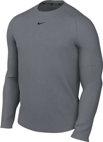 NIKE FB7919-084 M NP DF TIGHT TOP LS Sweatshirt Men's SMOKE GREY/BLACK Size M