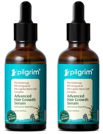 Pilgrim Redensyl 3% + Anagain 4% Advanced Hair Growth Serum (100ml) With Natural Ingredients For Unisex, Controls Hair Fall, Stimulates Hair Growth, Increase Hair Density | For Women & Men