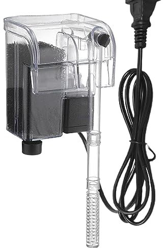 mingchengheng Aquarium-Wasserfallfilter | Hängen Sie Sich an den kleinen Filter-Ölskimmer | Ölskimmer zum Entfernen von Ölflecken mit einstellbarem Wasserdurchfluss für kleine Salzwasseraquarien