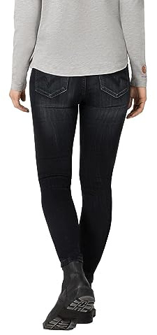 Timezone Damen Jeans TIGHT ALEENATZTZ - Tight Fit - Grau - Gotham Blue Wash
