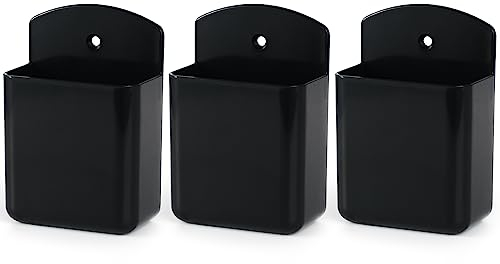 3-Pcs Wandhalterung Fernbedienung Halterung TV Controller Halter Selbstklebender Marker Halter, Stift Halter Behälter für Home Office Schule (Schwarz)