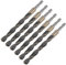 sourcing map 6 Pcs High Speed Steel Hex Shank Twist Drill Bit, 10mm Drilling Dia with 1/4 Inch Hex Shank 132mm Length