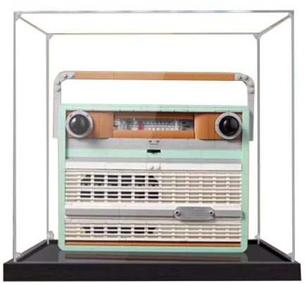 Vetrina in acrilico antipolvere progettata per Lego 10334 Vintage Radio Model Collection Protection Display Case (kit modello non incluso) (3 mm)