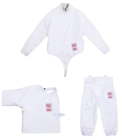KXJPIZIYB Neue 3-teilige Fechtuniform, 450N Fechtwettkampfanzug, Fechtschutzanzug, Fechtweste/-Hose/-Jacke für Die Linke Hand(50#)