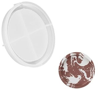 YOGOTEU Moules à assiettes, moules en silicone pour plateaux à fruits ronds en résine époxy, adaptés pour le moulage de résine, les travaux manuels