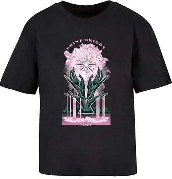 Miss Tee Damen Shine Bright Tee Black, M