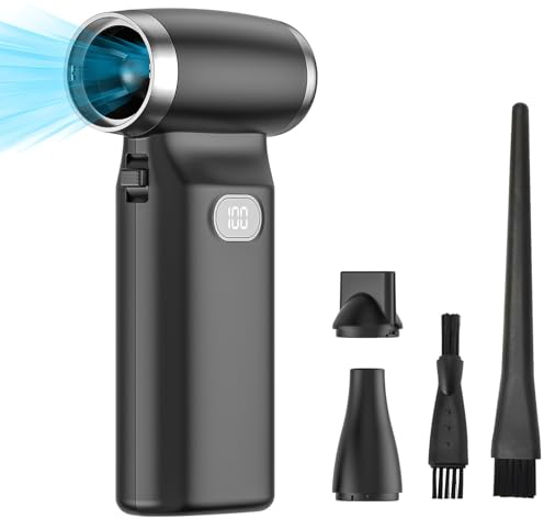 WEINIDASI Soufflette Air Comprimé, 110000 TR/Min Air Duster Souffleur Batterie, Aspirateur Souffleur Sans Fil, Kit de Nettoyage pour Laptops, Claviers, Voitures (FS100)