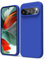 oakxco für Google Pixel 9 Pro XL Hülle Silikon mit Kameraschutz, Dünn Bunt Gummi Gel Einfarbig Schutz Handyhülle, Slim Weich Leicht Matt Handy Hülle, Cute Elegant Schutzhülle für Mädchen Männer, Blau