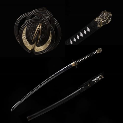 LQSMX sword 105cm Elden Ring Katana， Moonveil Schwert， Scharf, Stahl 1095 handgeschmiedet, Geeignet für Rollenspiele und Geschenke geben