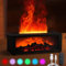 Schwarz Aroma Diffuser mit 7 Flammen Effekt, 150ml Aroma Diffuser Ätherische Öle Diffuser Luftbefeuchter Humidifier mit Timing & Fernbedienung Lichtwechsel Tragbar Vulkan Diffuser für Zuhause Büro