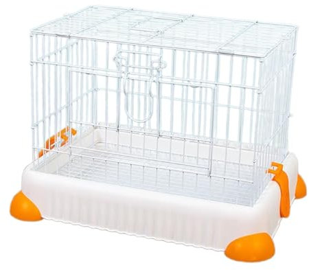 Hasenkäfig Meerschweinchenkäfig Leicht zu reinigen Atmungsaktiv mit Tablett Hasenstall Kleintierkäfig für Chinchilla Frettchen Kaninchen, Weiß