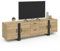 IDMarket - Mueble TV de 180 cm, Phoenix, 4 puertas + 2 cajones, madera y negro