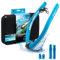 AMEO POWERBREATHER Adventure Plus - FRISCH-Luft Schnorchel - Trainingsgerät für Becken und Freiwasser, Erwachsene und Kinder - Schnorchelset mit intelligentem Ventilsystem und 100% trockener Atemluft