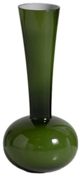 HGTYDV2 Vase en Verre à goulot d'étranglement Vert Olive, Grand Vase de Ferme, Vase à Fleurs Vintage pour Arrangements Floraux à Longues tiges pour la décoration de la Maison