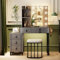 FREDEES Vanity Desk with Mirror and Lights: Modern Makeup Vanity Set with 3 in 1 Charging Station for Bedroom, Large Storage Vanity Table with Drawers and Shelves
