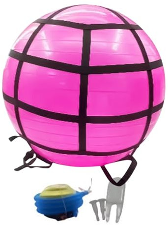 Yoga Ball Pump - Portable Stability Balls For Core Strength, Balance, Home Workouts, Fitness, Pregnancy, And Birthing Support | Exercise Ball For Pregnancy | Anti Burst Extra Thick With Hand Pump