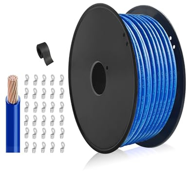 H07V-K 2,5mm² Installationskabel 100m Blau | PVC-isolierter Elektrodraht 49x0,254mm | Schutzleiterlitze mit Zubehör für Verteilerkästen & Hausanschluss