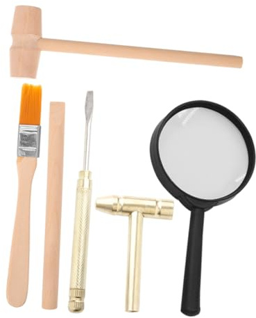 GARIOUANS 1Satz Edelstein Ausgrabungsset für Junge Mädchen Archäologische Werkzeuge mit Hammer Meißel und DIY Lernspielzeug für Junge Geeignet für Geburtstagsfeiern und Wissenschaftliche Experimente