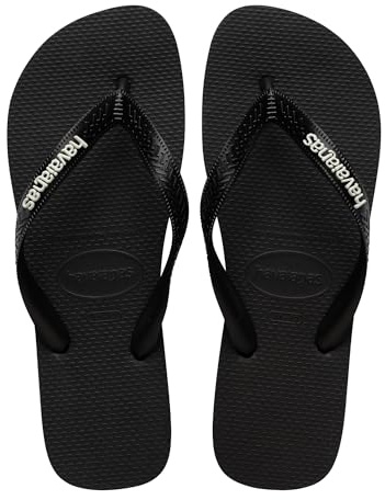Havaianas Logo Filete Herren FlipFlop Black/White/Black 45 EU