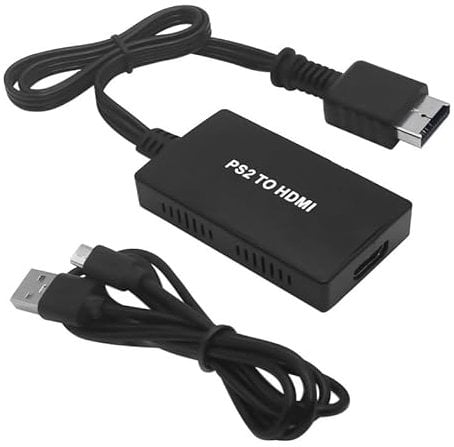 For PS2 To HDMI Adapter, Multifunctional Cable Adapter Converter, Interface Compatible for HDTV Cable Adapter for PS2, Adapter Video Converters Console Player Switch for TV Monitor Projector