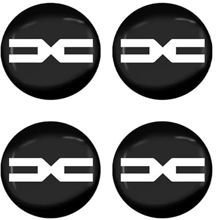 WENINETIES 4 Stück Auto Radkappen Aufkleber Radkappenaufkleber für Dacia SANDERO 3 (III) 2021-2025, Radnabenabdeckung-Logo Felgen Aufkleber Nabenkappen Abzeichen Sticker,Silver