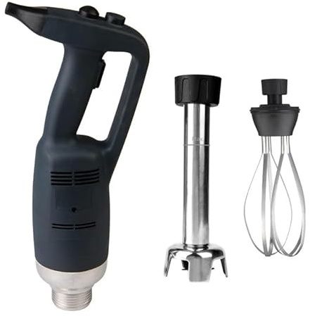 Commercial Stick Blender with Variable Speed and Whisk Attachment for Large Volume Mixing