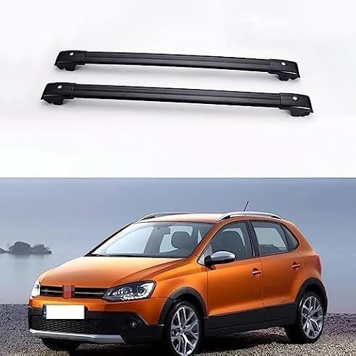 HanYT Dachträger Relingträger für VW Cross Polo 2010+, geschlossener Dachreling, Roof Rack Rails Railing Carrier.