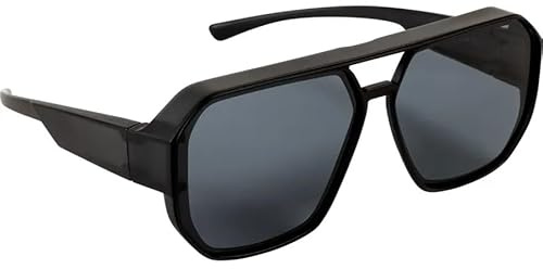 Polarisierende Überbrille/Sonnenbrille in zwei Farben mit 100% UV-Schutz Grau Matt