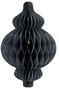 Creativery 1 Wabenball Figur Laterne 25cm (schwarz 030) // Honeycomb Hängedeko Raumdeko Geburtstag Party Feier