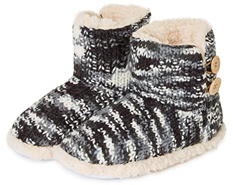 CityComfort Zapatillas Mujer Casa Altas, Pantuflas Mujer Tallas 36-41, Zapatillas de Casa Mujer con Forro Polar (36/37, Carbón, numeric_36)