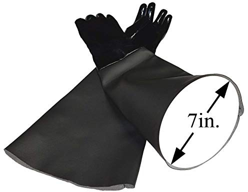 TUFF-Blast Neoprene Gloves for Sandblasting Sandblaster Sand Blast Cabinet - 7 x 26 Made in USA