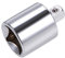 sourcing map 1/2 Inch Drive (F) x 1/4 Inch (M) Socket Reducer, Female to Male