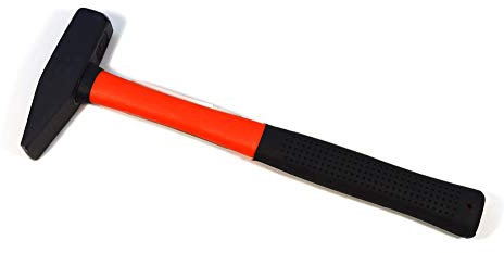 Martillo de cerradura, mango de fibra de vidrio, mango antideslizante, acero de 200 gramos