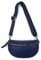 Made in Italy OBC Damen Leder Tasche Gürteltasche Crossbody Hüfttasche Bauchtasche Hüfttasche Umhängetasche Cross-Over Bodybag Schultertasche Handytasche Geldtasche Blau - Navy