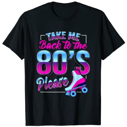 80er Jahre Rollschuh Design für ein Rollschuhfahrer T-Shirt