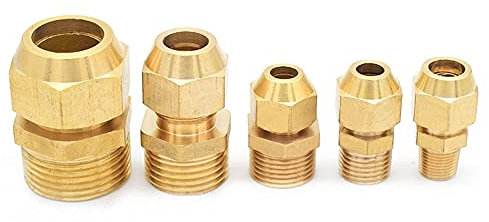 XinYuan Raccords de tuyauterie Raccords de Tuyau de cuivre évasés 1/81/4 3/81/2 Filetage mâle 6mm 8mm 10mm 12mm Tube Climatisation Raccords de tuyaux de réfrigération Plastique