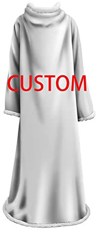 xie Personalisierte Hoodie Decke Sherpa 3D Gedruckt Erwachsene Sherpa Fleece Wearable Decke Mit Ärmeln Fotodecke