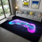 Gamer Game Controller Teppiche Dekor Wohnzimmer Schlafzimmer rutschfeste Fußmatten für Kinder Spielzimmer Fußmatte Gang Bodenmatte Badematten Mädchen Jungen Geschenke (Schwarz,160x200 cm)