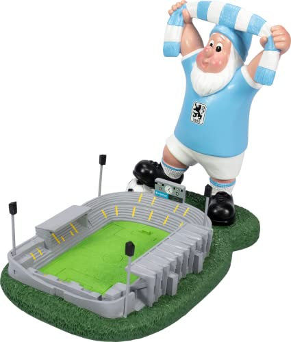 TSV 1860 München Gartenzwerg Zwerg ** Stadion **, Blau, ca. 15,0 x 23,0 x 20,5 cm, 331086