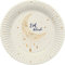 Folat 24907 Eid Mubarak Assiettes Etoile Lune Blanc Or 23 cm 8 pièces-Décoration Ramadan Aid Moubarak