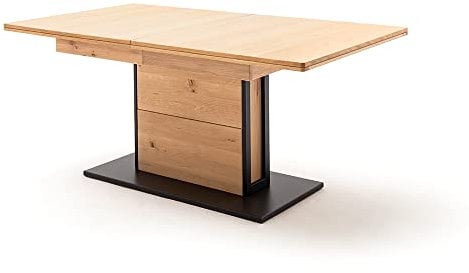 Lomadox Esstisch Ausziehtisch (180cm auf 230cm) in Eiche Bianco geölt (teilmassiv), B/H/T ca. 180-230/77/100 cm